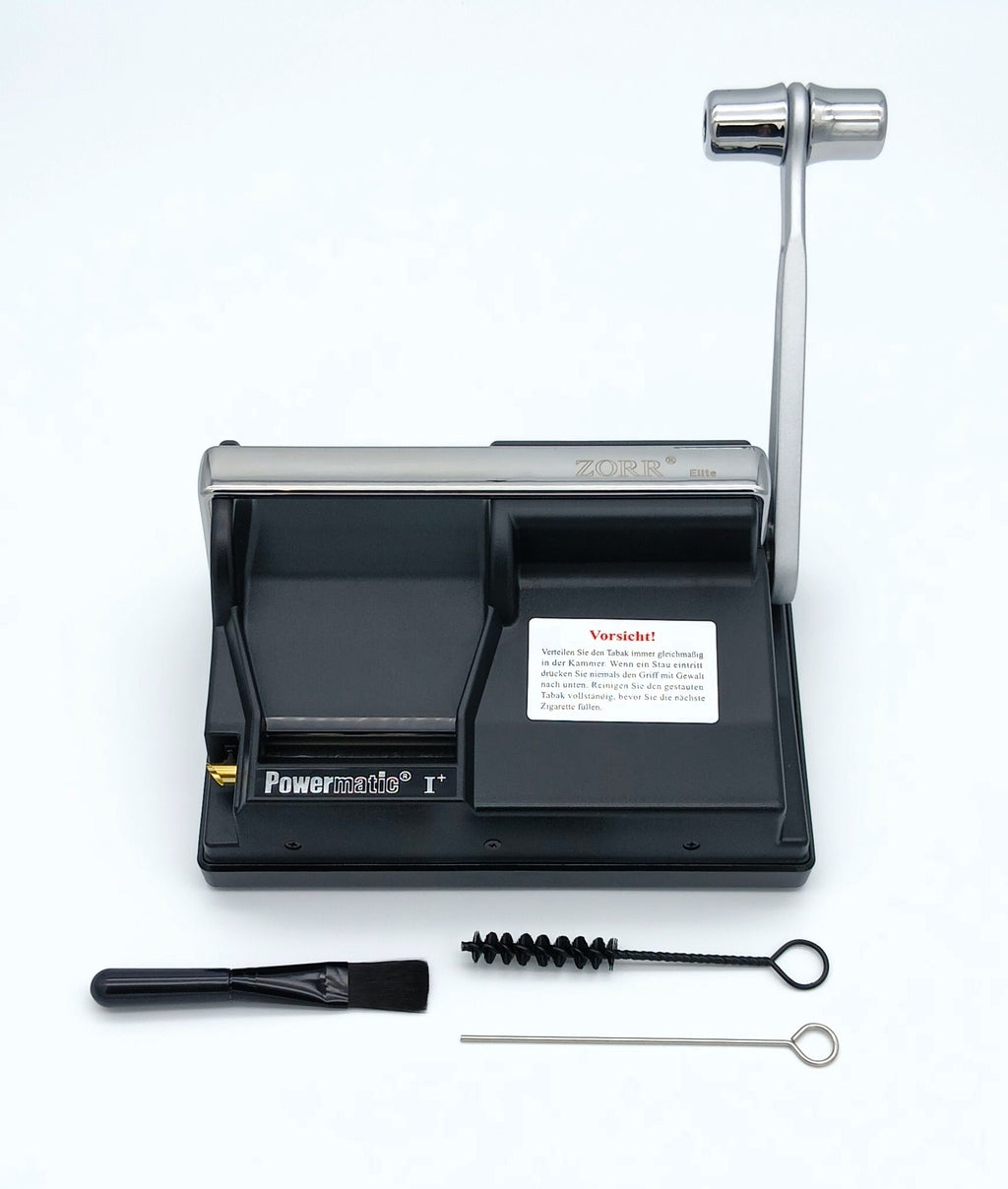 ZORR Powermatic I+ Elite Zigarettenstopfmaschine mit Reinigungsbürste und Reinigungsdorn