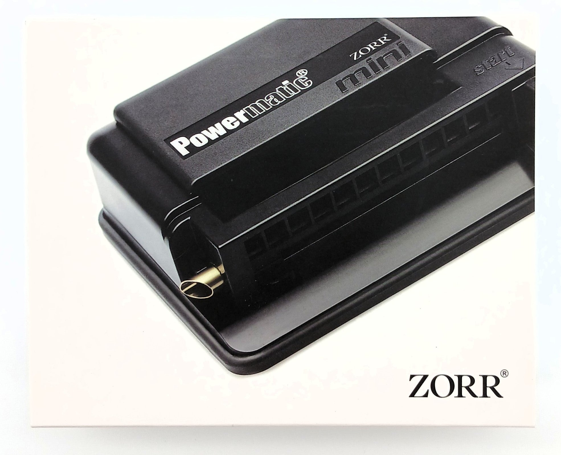 Originalverpackung der ZORR Powermatic Mini Zigarettenstopfmaschine