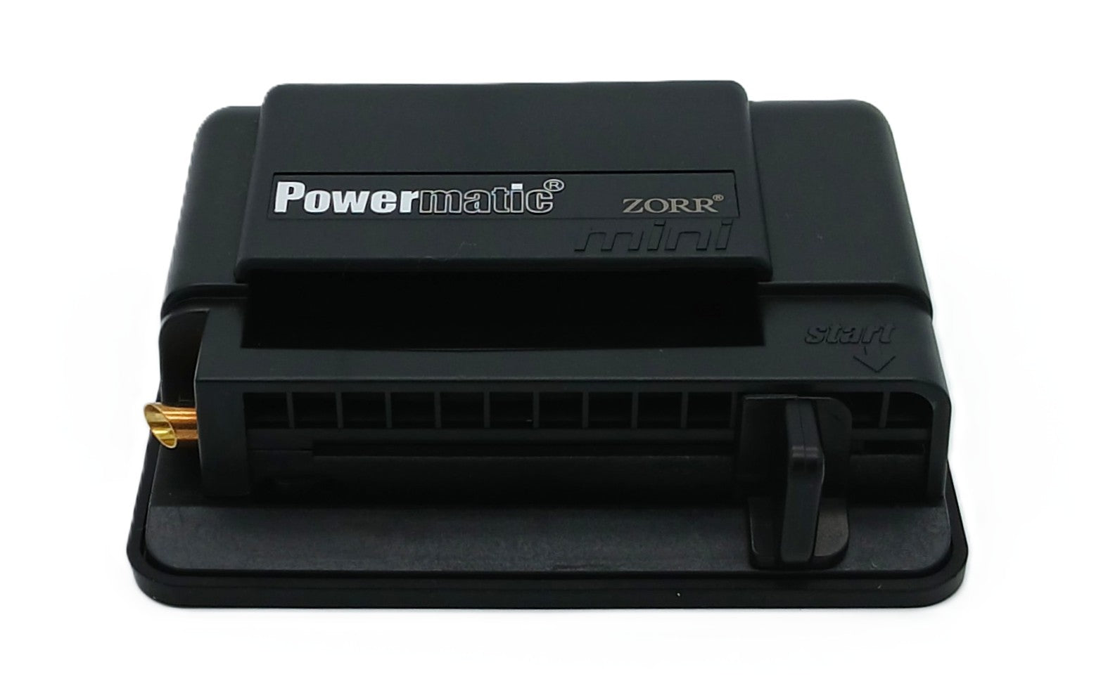 ZORR Powermatic Mini Zigarettenstopfmaschine in Schwarz auf hellem Hintergrund